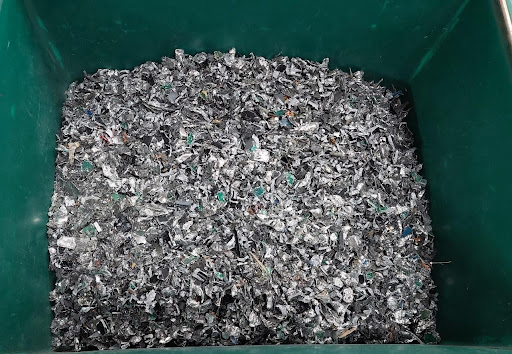 Shredded particles which were once computers/servers etc.